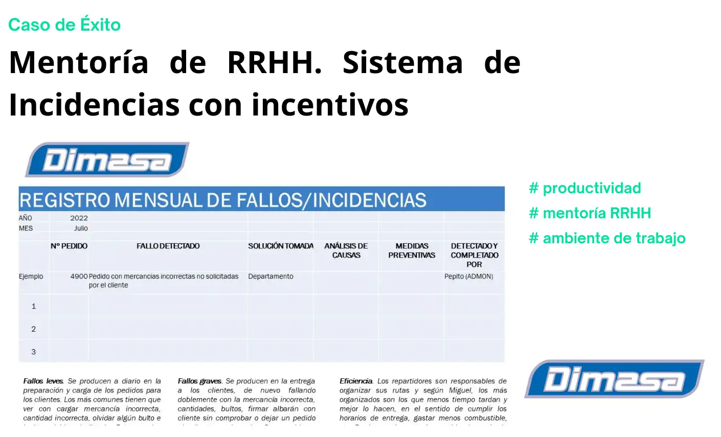 grupo dimasa caso de exito